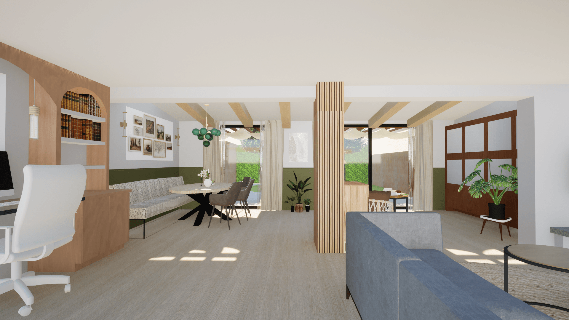 Sfeerbeeld woonkamer met warme sfeer. Door Caitlin Wessels