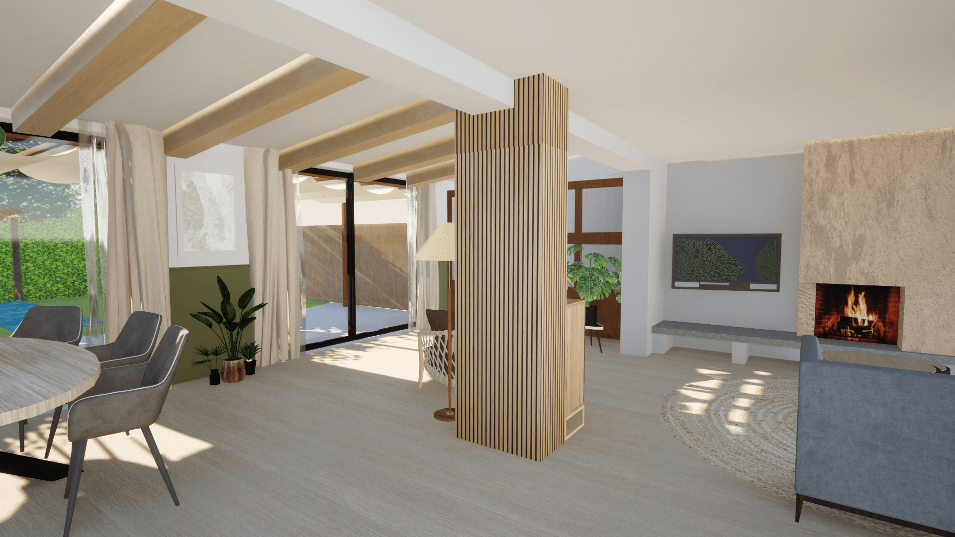 Sfeerbeeld woonkamer met warme sfeer. Door Caitlin Wessels